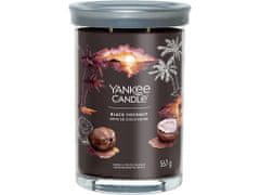 Yankee Candle Dišeča sveča Signature Tumbler v steklu velik Black Coconut 567g