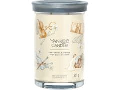 Yankee Candle Dišeča sveča Signature Tumbler v velikem steklenem kozarcu Soft Wool &amp