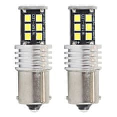 AMIO žarnice canbus 2835 15smd 1156 ba15s p21w r10w r5w bela 12v/24v