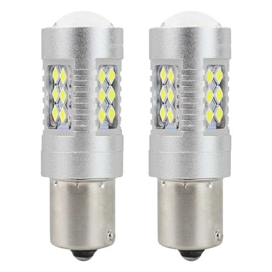 AMIO žarnice canbus 3030 24smd 1156 ba15s p21w bela 12v/24v