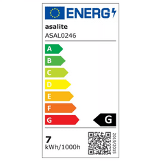 Asalite namizna svetilka s polnilcem, 7 W, 450 lm, USB, črna