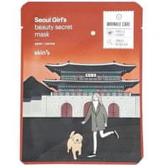 Sheet maska proti gubam Seoul Girl`s Beauty Secret Mask (Wrinkle Care Mask) 20 g