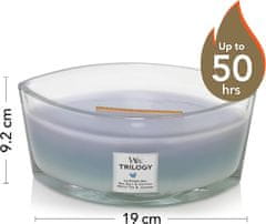 Woodwick Dišeča sveča z lesenim krakom Elipsa Trilogy Elipsa Calming Retreat 453,6 g