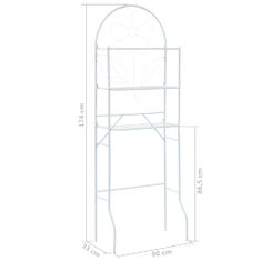 Vidaxl Toaletno stojalo belo 60x33x174 cm