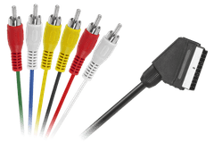 Cabletech kabel euro - 6 x rca 1,2m