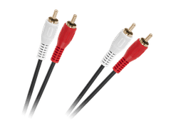 LP kabel 2 x rca - 2 x rca 1,5 m črn 4 mm