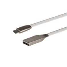 Maclean mctv-833w 44806 usb am mikro ploščati kabel brez prepleta 1m bela kovina