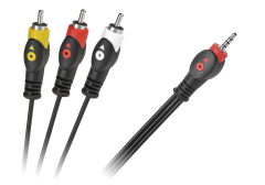 LP kabel jack 3,5 quad 3 x rca 3m