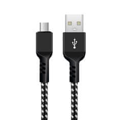 Maclean maclean micro USB kabel, podpira hitro polnjenje 2,4a, prenos podatkov, 5v/2,4a, črn, dolžina 2m, mce483