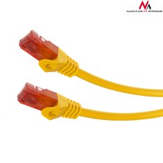 Maclean mctv-303 y 47280 patchcord utp cat6 kabel od vtiča do vtičnice 3m rumena