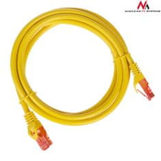 Maclean mctv-303 y 47280 patchcord utp cat6 kabel od vtiča do vtičnice 3m rumena