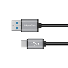 slomart USB kabel USB vtič 3.0v - vtič tipa c 5 gbps 1m kruger&amp;matz basic