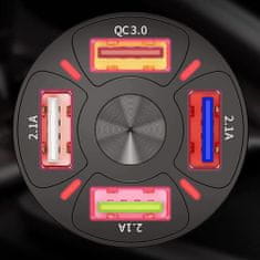 Xtrobb avtomobilski polnilec 4x usb + kabel xtrobb 19907