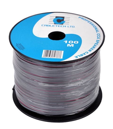 Cabletech kabel0350 zvočniški kabel cca 0,16 mm črn (100 m kolut)