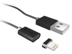 Tracer tracer magnetni kabel usb 2.0 iphone am - lightning 1,0 m črn