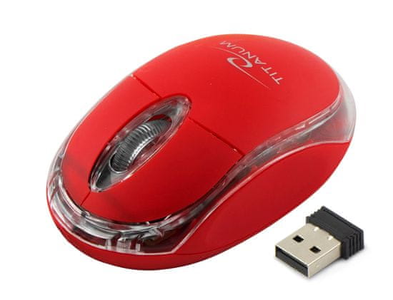 Esperanza BREZŽIČNA MIŠKA TITANUM 2,4GHZ 3D OPT. USB CONDOR RED