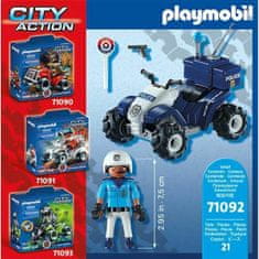 Playmobil Igralni komplet Vozni park Playmobil Speed Quad City Action 71092 Policaj (21 pcs)