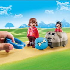 Playmobil Playset Playmobil 1.2.3 Pes Otroci 70406 (6 pcs)