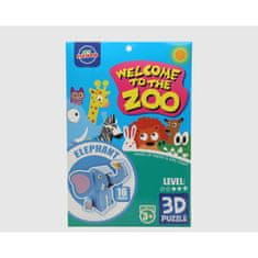 3D puzzle Zoo Slon 27 x 18 cm 16 Kosi