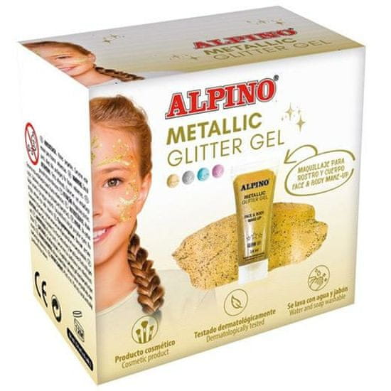 Alpino Barve za obraz za otroke Alpino Gel Bleščice Zlat