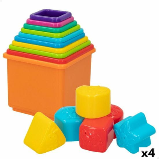 Playgo Kocke za sestavljanje PlayGo 16 Kosi 4 kosov 10,5 x 9 x 10,5 cm