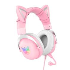 igralne slušalke onikuma x11 pink
