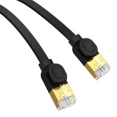 BASEUS Baseus Cat 7 UTP Ethernet RJ45 Cable Flat 8 m črna