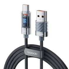 toocki kabel usb na usb-c, 1m, 66W (siv)
