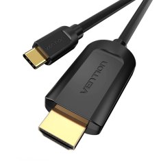 Vention kabel usb-c do hdmi, cgubg, 1,5 m (črn)