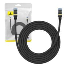 BASEUS cat7 pleteni omrežni kabel baseus ethernet rj45, 10gbps, 3m (črn)