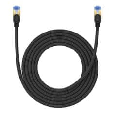 BASEUS cat7 pleteni omrežni kabel baseus ethernet rj45, 10gbps, 3m (črn)