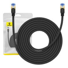 BASEUS cat7 pleteni omrežni kabel baseus ethernet rj45, 10gbps, 8m (črn)