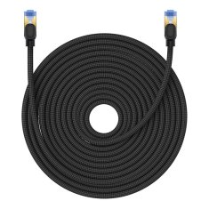 BASEUS cat7 pleteni omrežni kabel baseus ethernet rj45, 10gbps, 25m (črn)