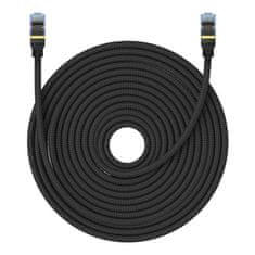 BASEUS cat7 pleteni omrežni kabel baseus ethernet rj45, 10gbps, 25m (črn)