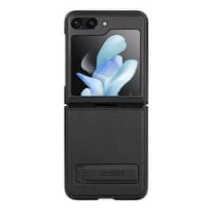 Nillkin Usnjeno ohišje Nillkin Qin za Samsung Galaxy Z Flip 5 (črno)
