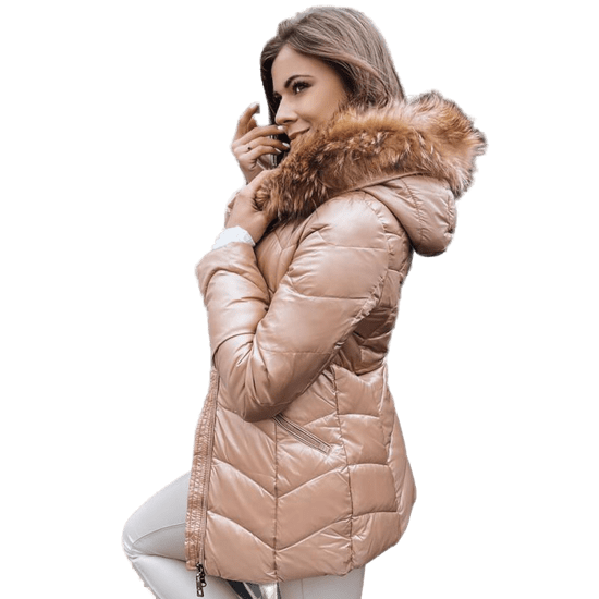 Dstreet Ženska zimska jakna EMBRACE rjava ty3995