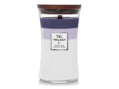 Woodwick Dišeča sveča z lesenim krakom Trilogy Evening Luxe 609 g