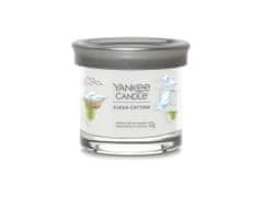 Yankee Candle Dišeča sveča Signature Tumbler v steklu majhen Clean Cotton 122 g