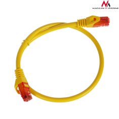 Maclean mctv-300 y 47260 patchcord utp cat6 priključni kabel 0,5 m rumene barve