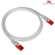 Maclean mctv-301 w 47265 patchcord utp cat6 plug-to-lug kabel 1m bel