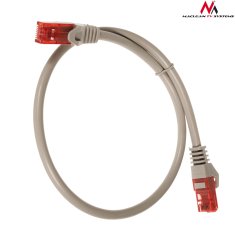 Maclean mctv-300 s 47257 patchcord utp cat6 kabel od vtiča do vtičnice 0,5 m siva