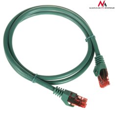 Maclean mctv-301 g 47268 patchcord utp cat6 plug-to-plug kabel 1m zelen