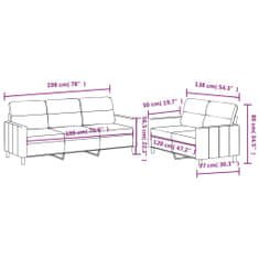Vidaxl Sedežna garnitura 2-delna z blazinami taupe blago