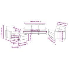 Vidaxl Sedežna garnitura 4-delna z blazinami krem blago