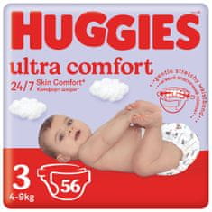 Huggies HUGGIES Ultra Comfort Jumbo plenice za enkratno uporabo 3 (4-9 kg) 56 kosov