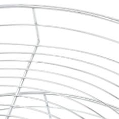 Vidaxl Kuhinjska košara 2-nadstropna srebrna vrtljiva 71x71x80 cm