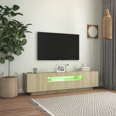 Vidaxl TV omarica z LED lučkami sonoma hrast 160x35x40 cm