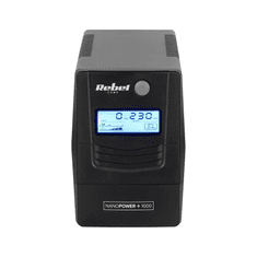 Rebel UPS Nanopower Plus 1000 (offline, 1000VA / 600W, LCD, USB, RJ45 )