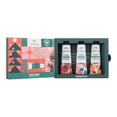 The Body Shop Palms & Pinkies Hand Cream Trio Set krema za roke Strawberry 30 ml + krema za roke British Rose 30 ml + krema za roke Pink Grapefruit 30 ml za ženske