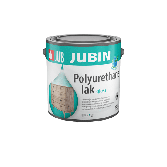 JUB JUBIN Poliurethane lak sijajen 2,25L debeloslojni transparentni lak